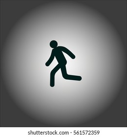 man, running, icon