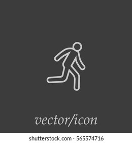 man, running, icon