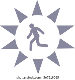 man, running, icon