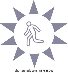 man, running, icon