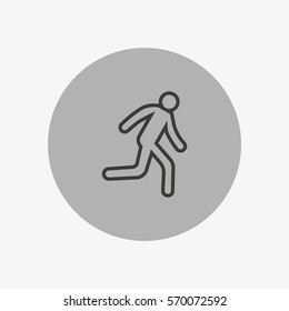 man, running, icon