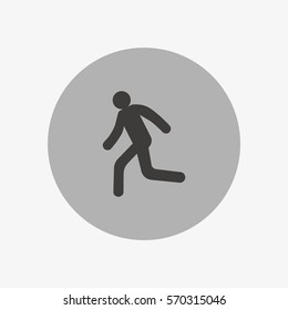 man, running, icon