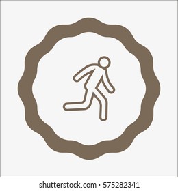 man, running, icon