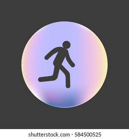 man, running, icon