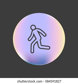 man, running, icon
