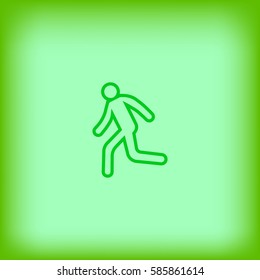 man, running, icon