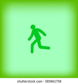 man, running, icon