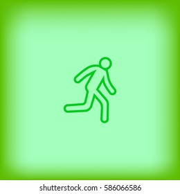 man, running, icon