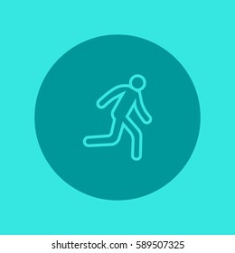 man, running, icon