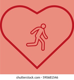 man, running, icon
