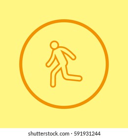 man, running, icon