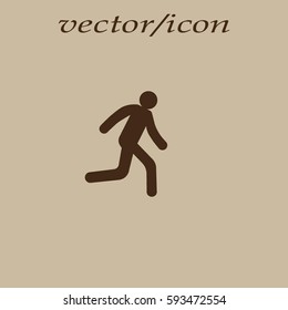 man, running, icon
