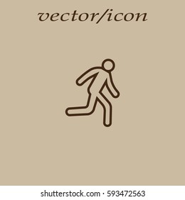 man, running, icon