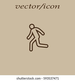 man, running, icon