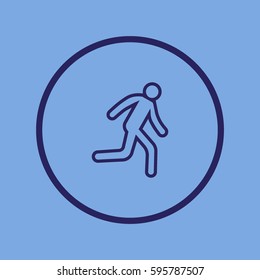 man, running, icon