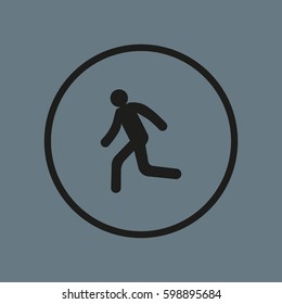 man, running, icon