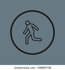 man, running, icon