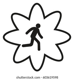 man, running, icon