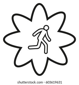 man, running, icon