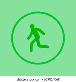 man, running, icon