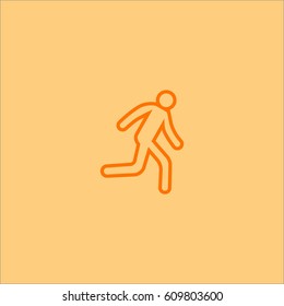 man, running, icon