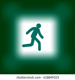 man, running, icon