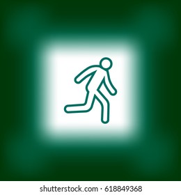 man, running, icon