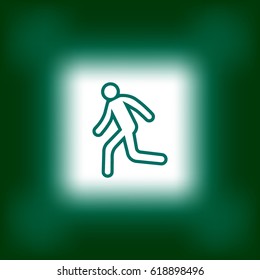man, running, icon