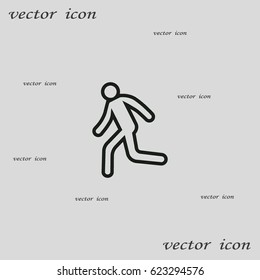 man, running, icon