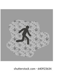 man, running, icon