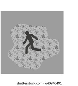 man, running, icon
