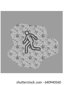 man, running, icon