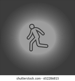 man, running, icon