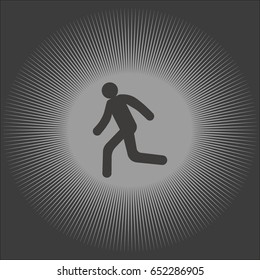 man, running, icon