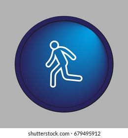 man, running, icon