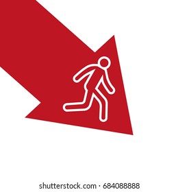 man, running, icon