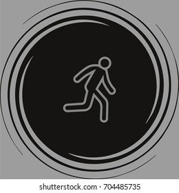 man, running, icon