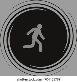 man, running, icon
