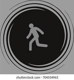 man, running, icon