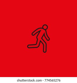 man, running, icon
