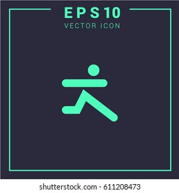 man running icon. abstract people. icon for web simple. logo design