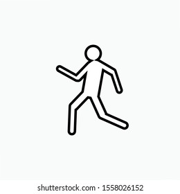 
Man Running Icon. Athletic or Escape Illustration As A Simple Vector Sign & Trendy Symbol for Design and Sport Websites, Presentation or Mobile Application.