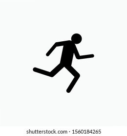 Man Running Icon. Athletic or Escape Illustration As A Simple Vector Sign & Trendy Symbol for Design and Sport Websites, Presentation or Mobile Application.