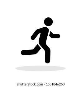 Man running icon in flat style. Running symbol for your web site design, logo, app, UI Vector EPS 10.