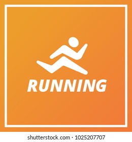 Man running icon logo design. Run vector illustration.