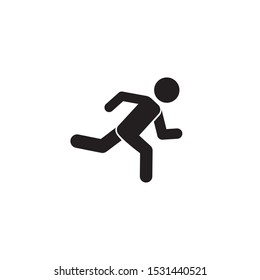 Man running icon on white. Vector