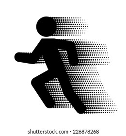 Man running icon. Racing Jogging Running Walking. 
