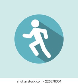 Man running icon. Racing Jogging Running Walking. 