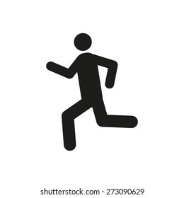 The man running icon. Run symbol. Flat Vector illustration