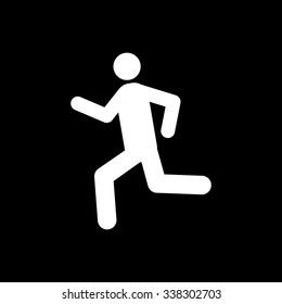 Man Running Icon Run Symbol Flat Stock Vector (Royalty Free) 338302703 ...